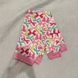 Little Sleepies ribbons and bows women’s pajama pants M